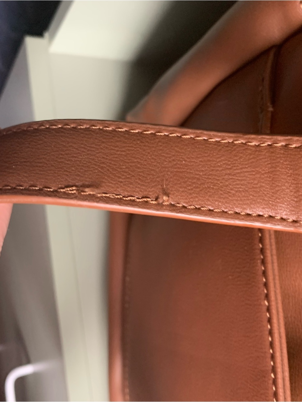 White Elm Mini Gemini Convertible Backpack Tote Bag-Coffee Brown w/cream lining! - Picture 4 of 13